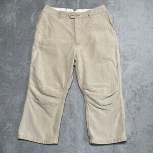 Vlas Blomme Pants Womens Medium Tan Linen Japan Lagenlook Linen Rustic Relaxed